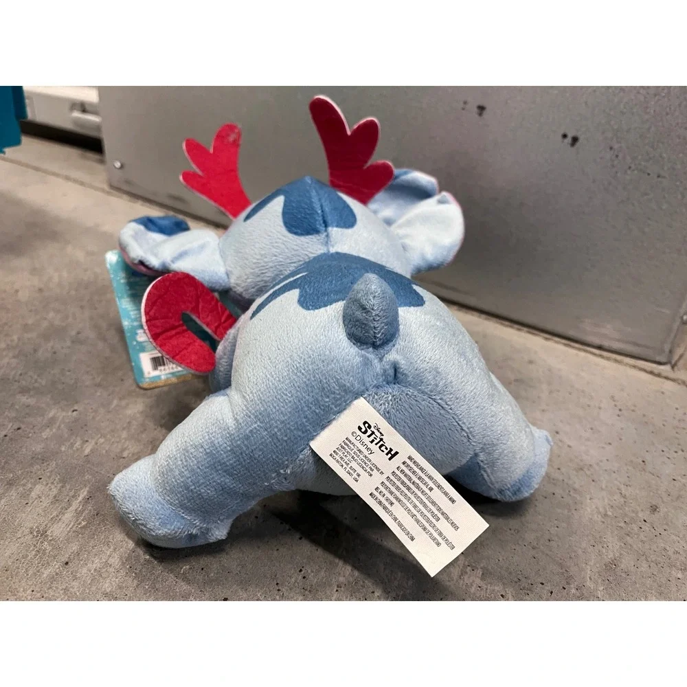 Disney Holiday Stitch Plush with Candy Cane Antlers